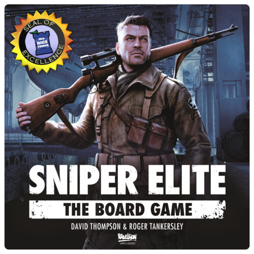 Dice Tower Seal of Excellence for Sniper Elite: The Board Game!